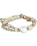 The Moshi: Armband elastisch 2reihig Lovis creme