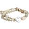 The Moshi: Armband elastisch 2reihig Lovis creme