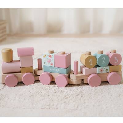 Little Dutch: Zug mit Steck-Formen rosa Fairy Garden