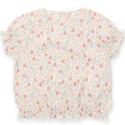 Little Dutch:T-Shirt kurzärmlig geblümt 86