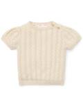 Little Dutch: Pullover gestrickt kurzärmlig creme