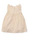 Sommerkleid ärmellos Sand mit rosa Blümchen Bio BW