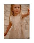 Sommerkleid ärmellos Sand mit rosa Blümchen Bio BW