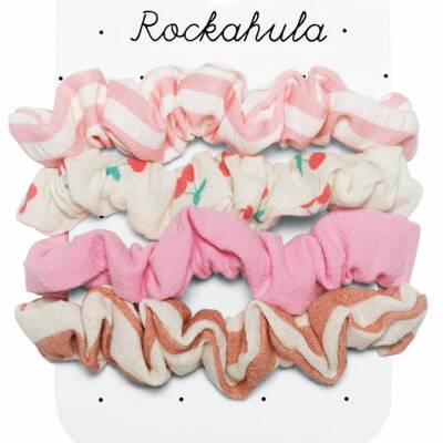Rockahula: Scrunchie Cherry Stripe 4 Stück
