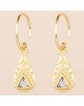 Muja Juma: Ohrringe gold Scarab Labradorit 3x3mm