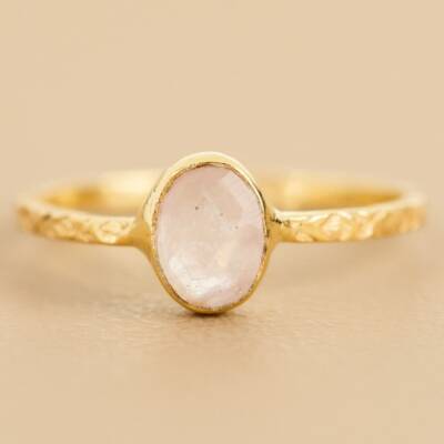 Muja Juma: Ring gold Lanternfly Rosa Chalzedon 54