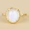 Muja Juma: Ring gold Laternfly Weißer Mondstein 58