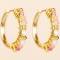 Muja Juma: Ohrringe Creolen 20mm Rhodochrosite mix