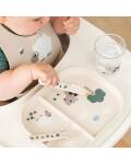Kinderteller mit Unterteilungen aus PP in sand Motiv...