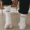 Eulenschnitt: Weiße Socken Easy Peasy Gr.39-42
