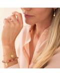 A beautiful Story: Armband mit Blumen-Anhänger gold