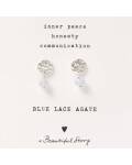 A Beautiful Story: Ohrringe Mini Coin Blauer Spitzenachat