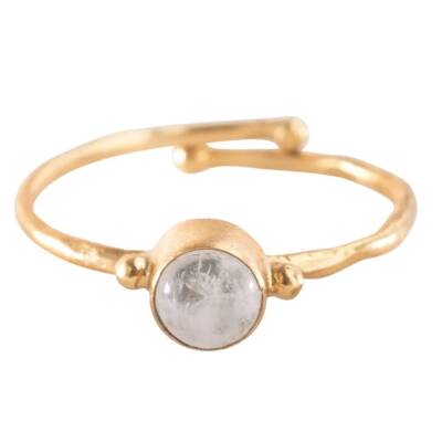 A Beautiful Story: Ring vergoldet Faithful Mondstein