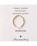 A Beautiful Story: Ring elastisch Mondstein gold
