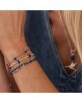 A beautiful Story: dreireihiges elastisches Armband mit...