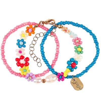 Souza: Armband aus Perlen3erSet Loiz Blume blau