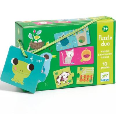 Djeco: Puzzle Duo für 2-jährige Wo wohne ich?