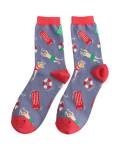 Miss Sparrow: Bambus Socken Damen Am Pool denim