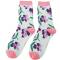 Miss Sparrow: Bambus Socken Damen Pansies mint