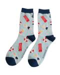 Mr Sparrow: Bambus Socken Herren Am Pool blau