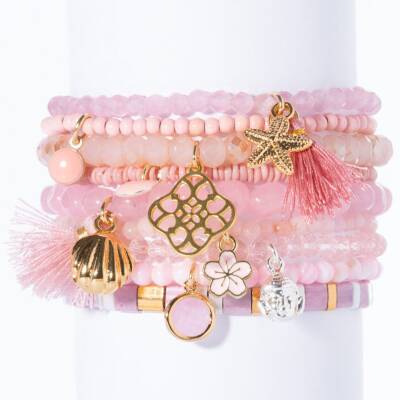 Lumisha: Armband rosa