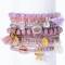 Lumisha: Armband mauve 2mm-Sonne silber