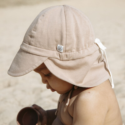 Cloby: Sonnenhut Bambus-Bio-BW UV-Schutz braun sand 18-36 Mon.