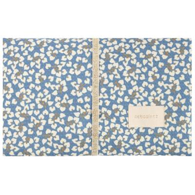 Nobodinoz: Wickelunterlage Mozart Blue Yumiko 68x50cm