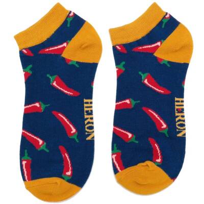 Mr Heron: Bambus Sneaker Socken Herren Chillis navy