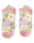 Miss Sparrow: Bambus Sneaker Socken Daisies silver