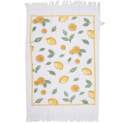 Clayre&Eef: Gästetuch Lemons 40x66cm Baumwolle