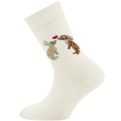 Kindersocken Hasen weiß Größe 27-30 Ewers