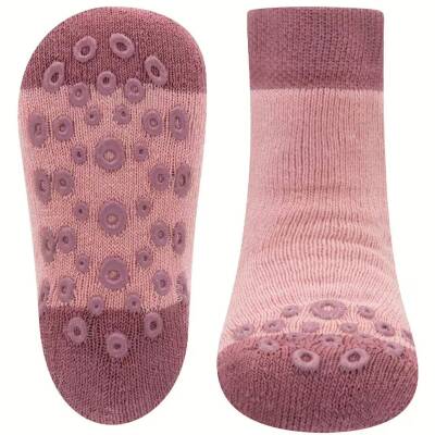 Krabbelsocken rosa ABS Noppen-Sohle und Zehen Ewers
