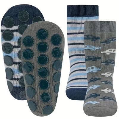 Stoppersocken ABS Sohle Autos/Ringel 23-26 2Paar Ewers