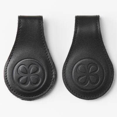 Cloby: Magnet Clips Leder schwarz 2 Stück