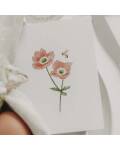 Eulenschnitt: Postkarte Flower Bee Aquarell