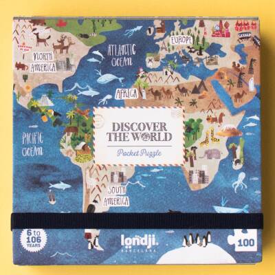 Londji; Pocket Puzzle Discover the World 100Teile