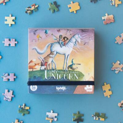Londji; Pocket Puzzle My Unicorn 100Teile ab 6J.