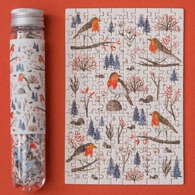 Londji; Micro Puzzle Wildtiere Rotkelchen 150Teile