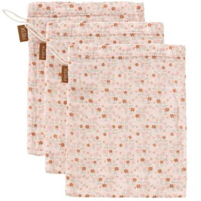 Musselin Waschlappen Garden Flowers 3erSet Bio-BW Fresk