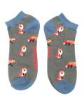Mr Heron: Bambus Sneaker Socken Herren Fuchs grau