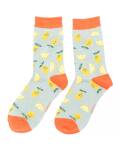 Miss Sparrow: Bambus Socken Damen Lemons hellblau