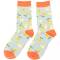 Miss Sparrow: Bambus Socken Damen Lemons hellblau