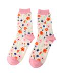 Miss Sparrow Bambus Socken Damen Little Flower cream