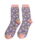 Miss Sparrow: Bambus Socken Damen Blaumeisen lila