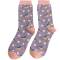 Miss Sparrow: Bambus Socken Damen Blaumeisen lila