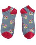 Miss Sparrow: Bambus Sneaker Socken Mini Floral denim