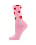 Tennissocken rosa mit roten Herzen Ewers 39-41