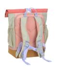 Lässig: Rolltop Rucksack in rosa pink mit Patch...