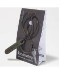 Keybunny Schlüsselring schwarz mit Halteclip Hase